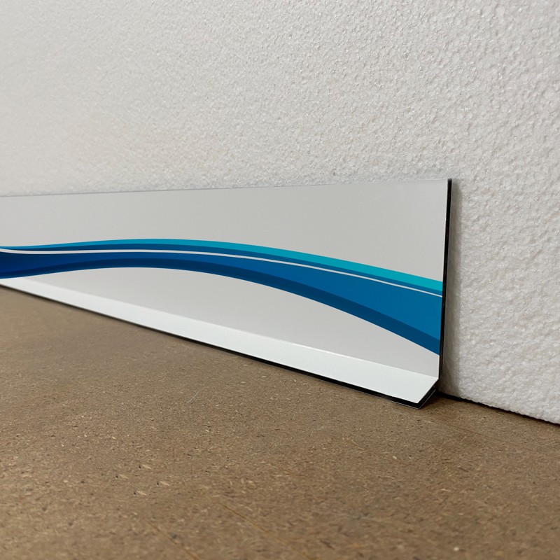 Plinthes de décoration de maison motif vague