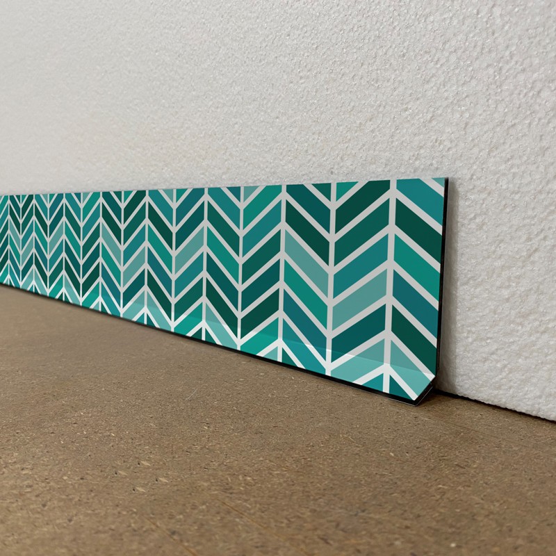 Plinthes de décoration de maison motif chevrons