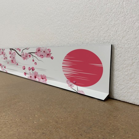 Plinthes de décoration de maison motif Japon blanc