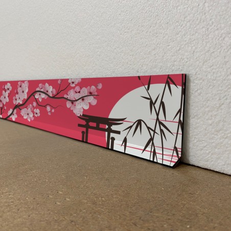 Plinthes de décoration de maison motif Japon rose