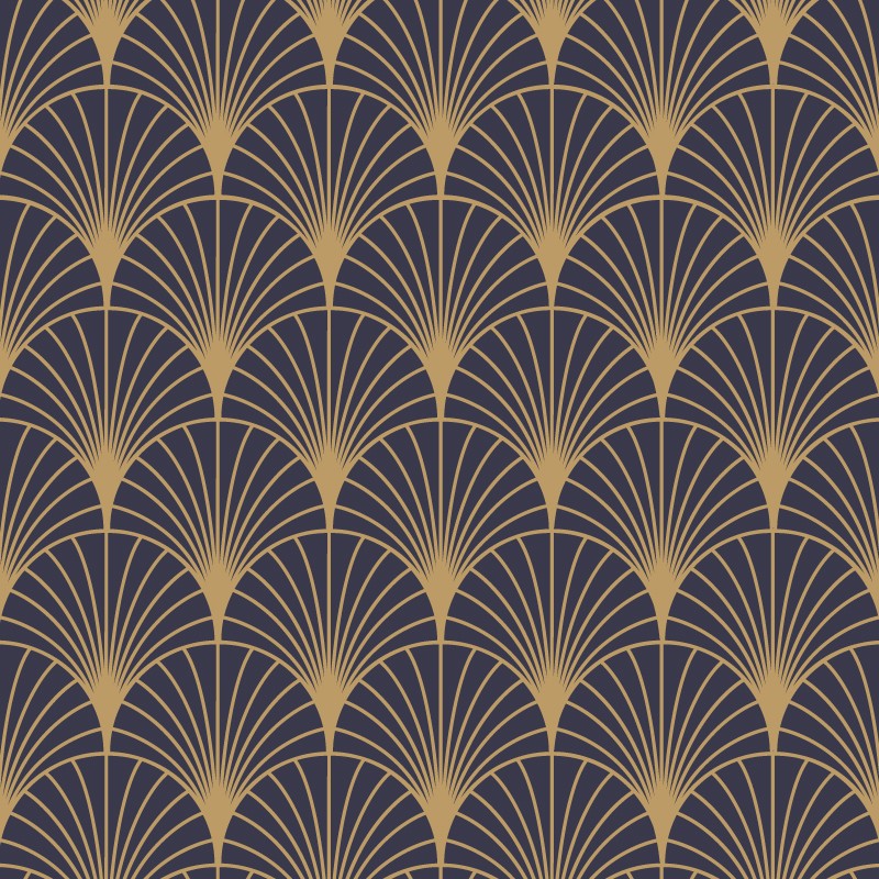 Tapis en PVC pour la décoration de cuisine motif Art Déco Nuit