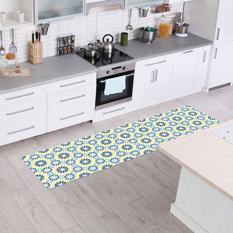 Tapis de décoration en pvc imprimé effet Mosaïque