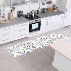 Tapis de décoration en pvc imprimé Fleurs Colorées