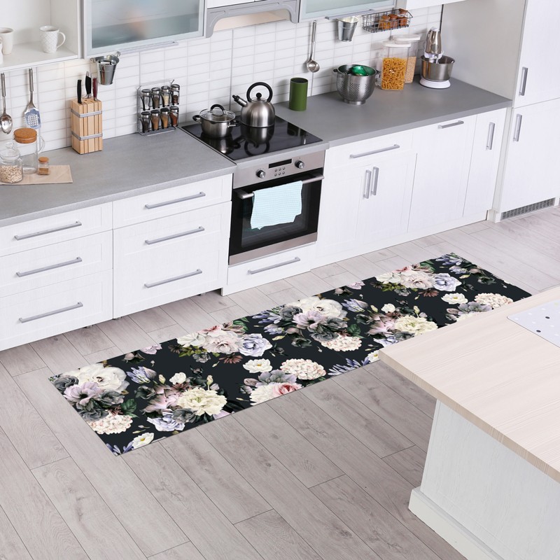 Tapis de décoration en pvc imprimé Fleurs