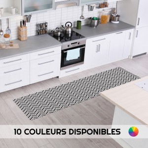 Tapis de décoration en pvc imprimé chevrons rayés