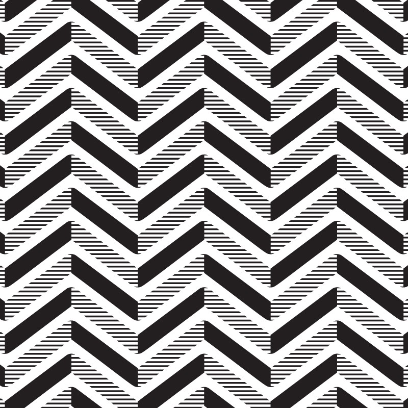 Tapis de décoration en pvc imprimé chevrons rayés