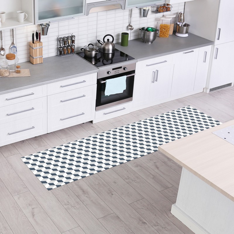 Tapis de décoration en pvc imprimé Cubes