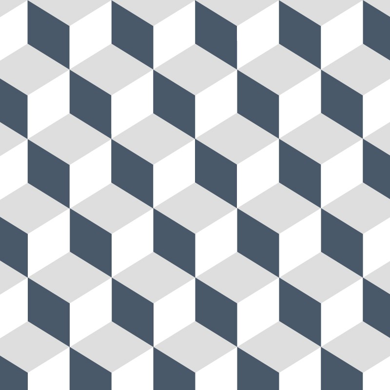 Tapis de décoration en pvc imprimé Cubes