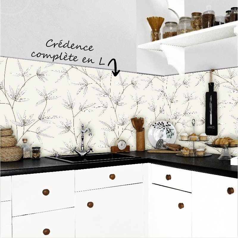 Crédence Cuisine Zen Feuille de bambou