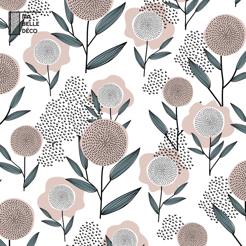 Crédence Cuisine Fleurs Abstraites