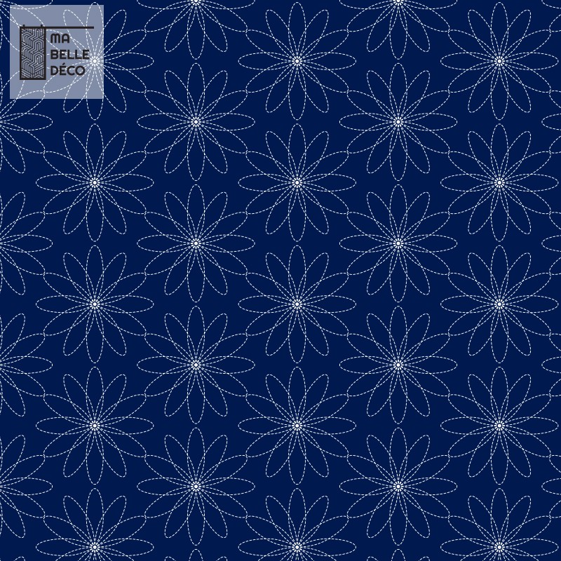 Crédence Cuisine Rosaces Japonaises style Sashiko