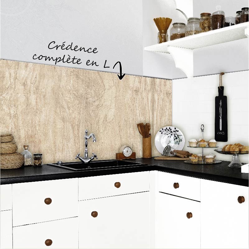 Crédence Cuisine Bois clair