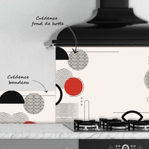 Crédence Cuisine Art Abstrait Memphis Géométrique