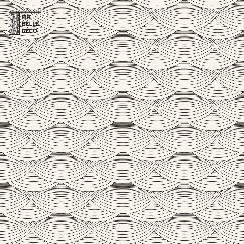 Crédence Cuisine Abstrait Vagues en Courbes Plates