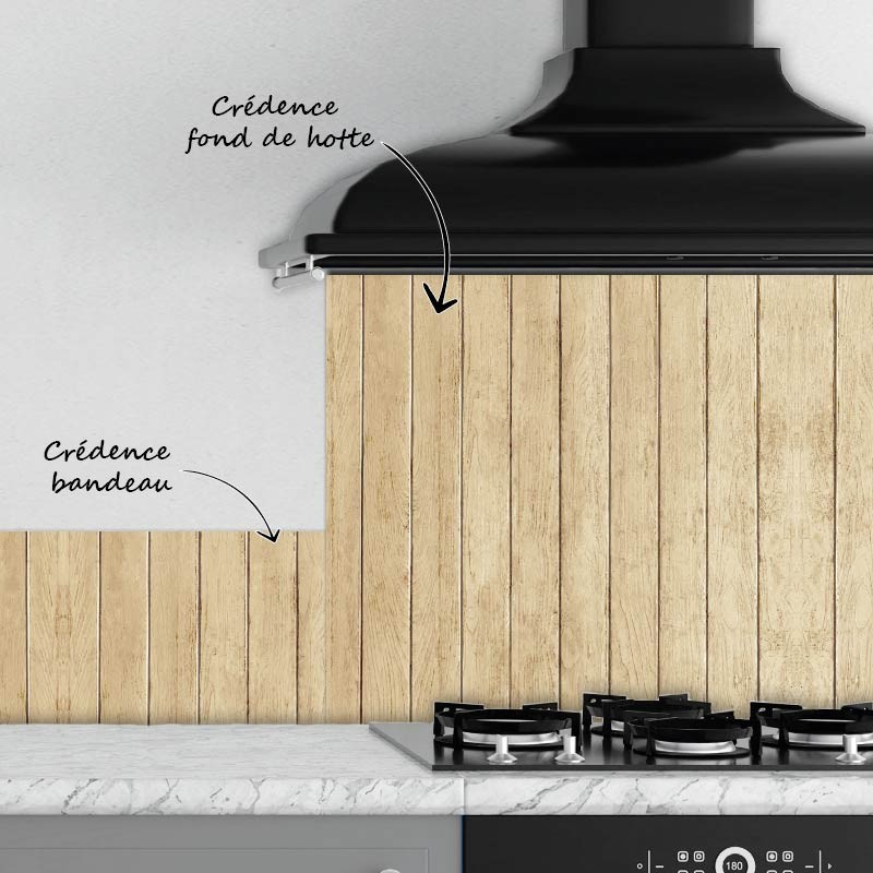 Crédence Cuisine Bois de Chêne Clair