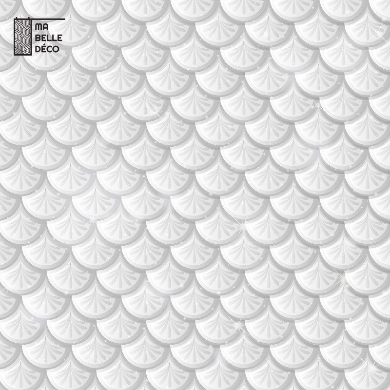 Crédence Cuisine Ecailles de Poisson Gris