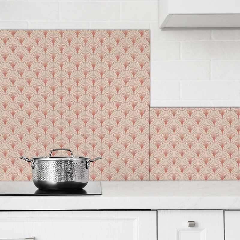 Crédences Cuisine déco Art Déco Rouge sur mesure