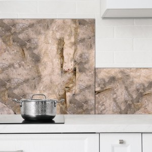 Crédences Cuisine déco Marbre beige sur mesure