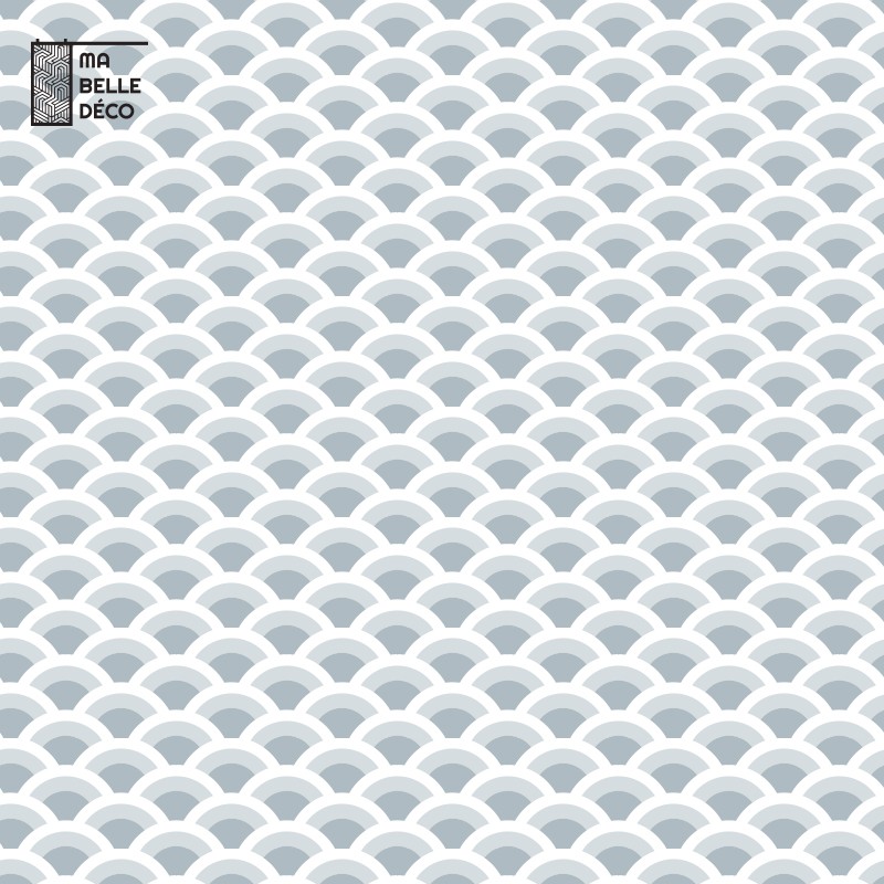 Crédence Salle de bain Abstrait Ecailles grises - Motif