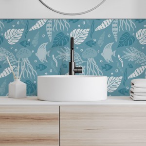 Crédence Salle de bain Fond marin