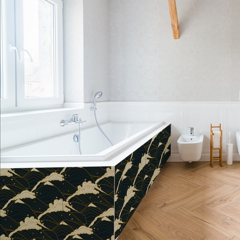 Crédence Salle de bain Estampe Japonais Vagues