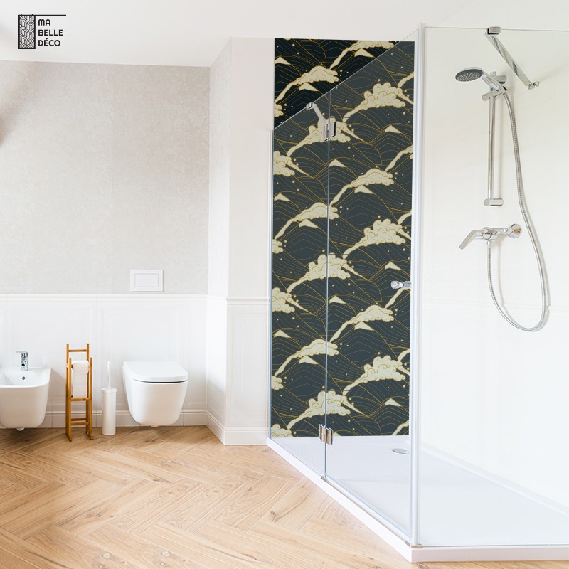 Crédence Salle de bain Estampe Japonais Vagues