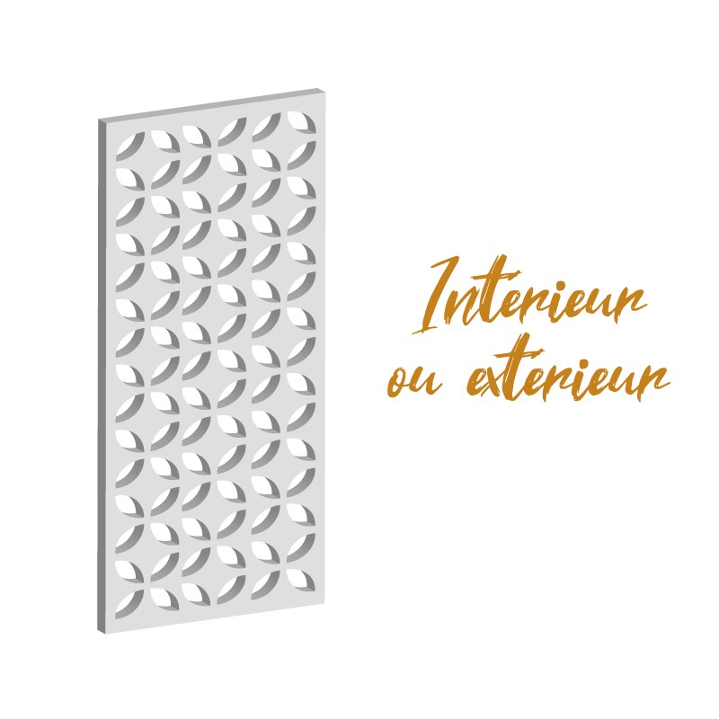 Claustra Point de croix panneau décoratif ajouré sur mesure pour clôture extérieur en PVC ou Dibond ou cloison intérieur en bois