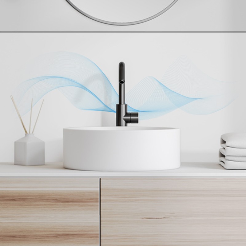 Crédence Salle de bain Vagues abstraites