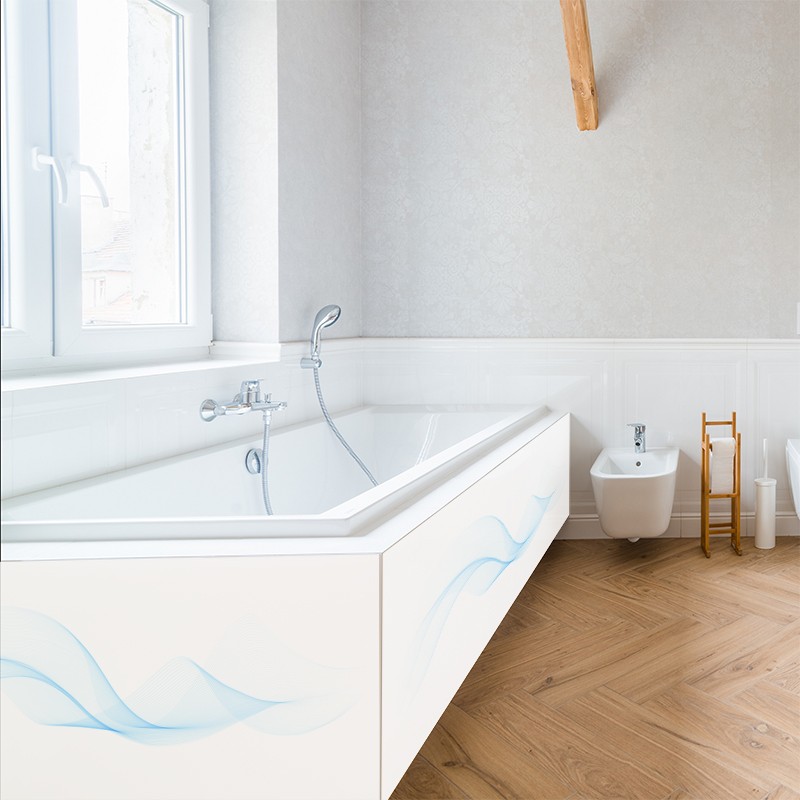 Crédence Salle de bain Vagues abstraites