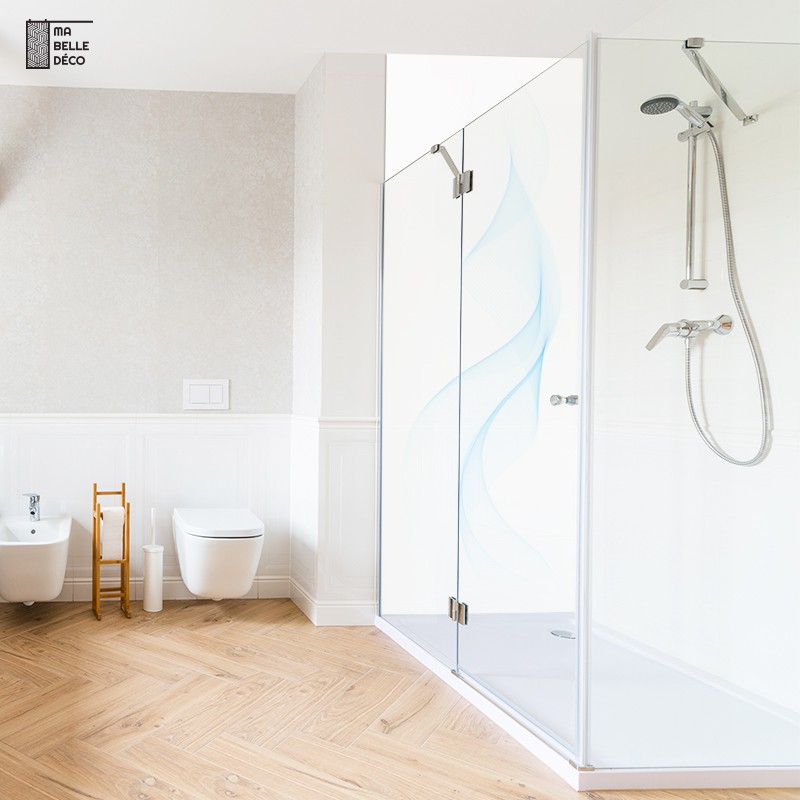 Crédence Salle de bain Vagues abstraites