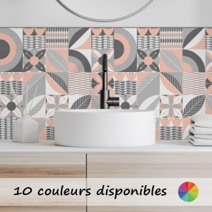 Crédence Salle de bain Carreaux Géométriques Scandinaves