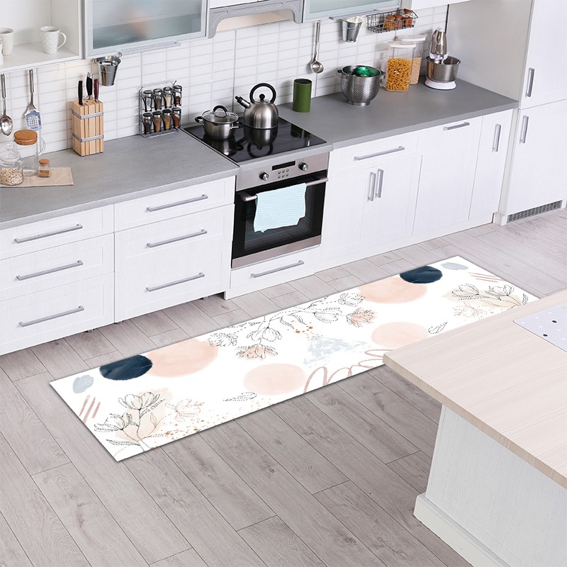 Tapis Abstrait avec Fleurs