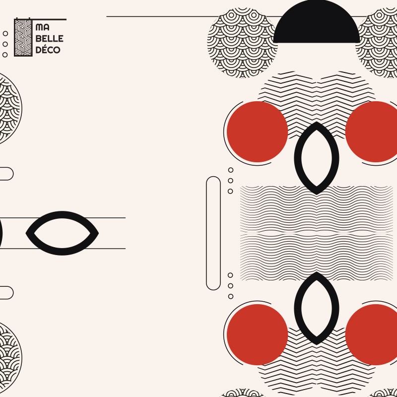 Tapis Abstrait Memphis Géométrique