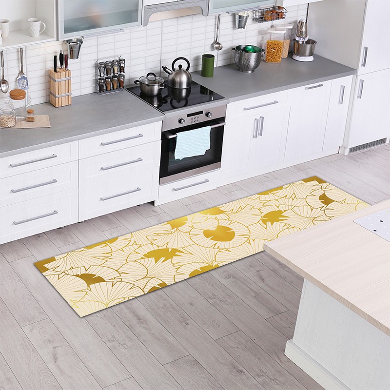 Tapis Art Déco Gingko Or