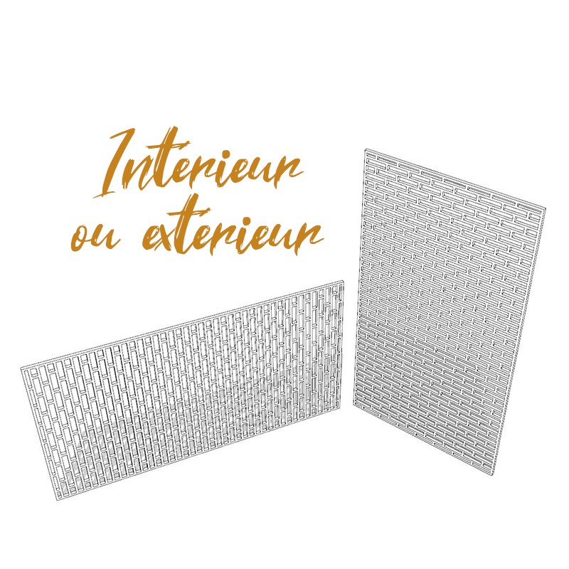 Claustra motifs briques décoratif ajouré sur mesure pour clôture extérieur en PVC ou Dibond ou cloison intérieure en bois
