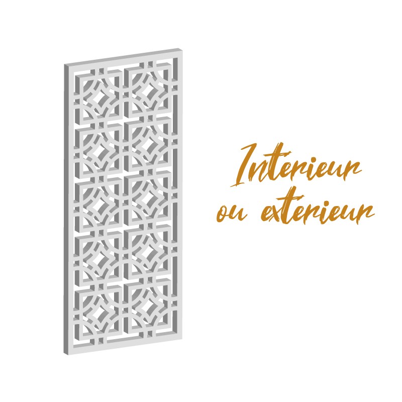 Claustra Palace panneau décoratif ajouré sur mesure pour clôture extérieur en PVC ou Dibond ou cloison intérieur en bois