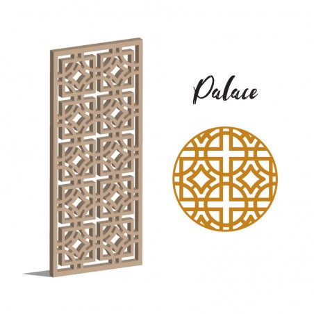 Claustra Palace panneau décoratif ajouré sur mesure pour clôture extérieur en PVC ou Dibond ou cloison intérieur en bois