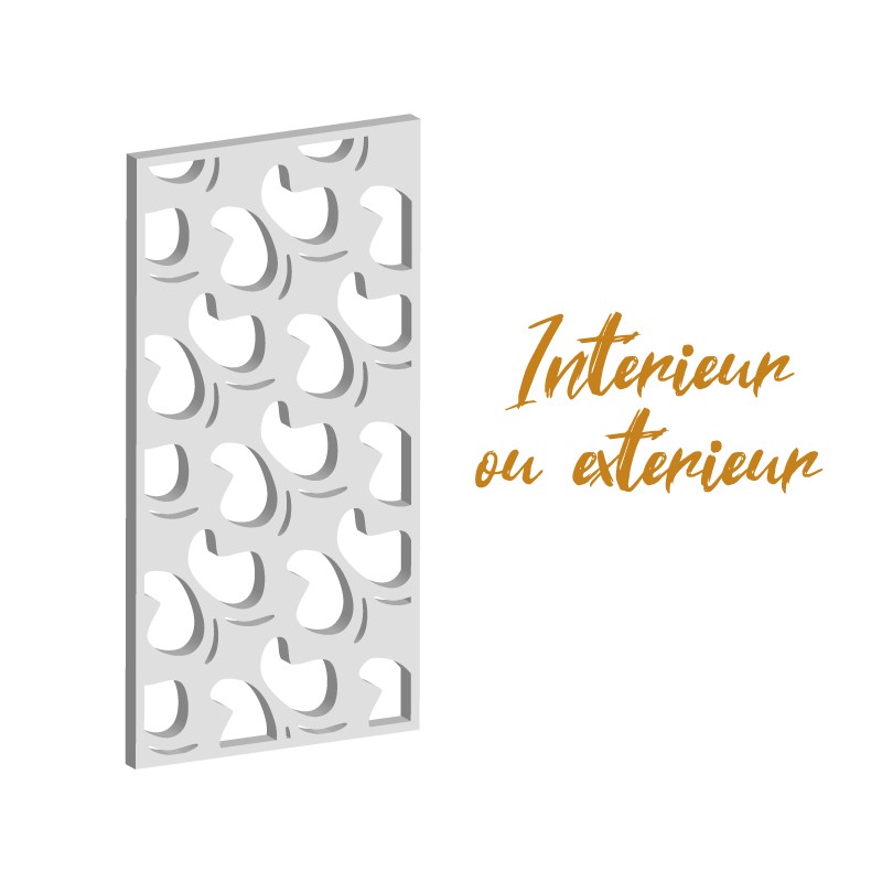Claustra Papillon panneau décoratif ajouré sur mesure pour clôture extérieur en PVC ou Dibond ou cloison intérieur en bois