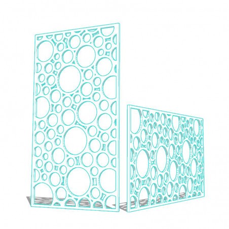 Claustra motifs bulles décoratif ajouré sur mesure pour clôture extérieur en PVC ou Dibond ou cloison intérieure en bois