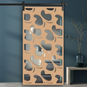 Porte Coulissante de décoration en Claustra bois Papillon