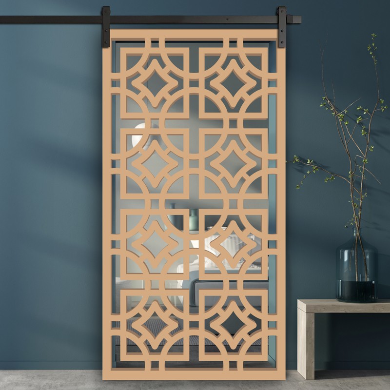 Porte Coulissante de décoration en Claustra bois Palace