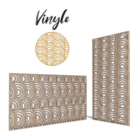 Claustra motifs vinyle décoratif ajouré sur mesure pour clôture extérieur en PVC ou Dibond ou cloison intérieure en bois