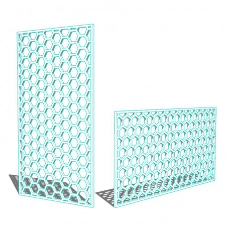 Claustra Abeille panneau décoratif ajouré sur mesure pour clôture extérieur en PVC ou Dibond ou cloison intérieure en bois