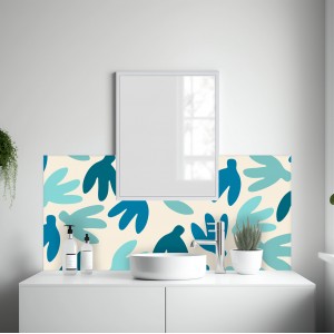 Crédence Salle de bain Abstraite Florale