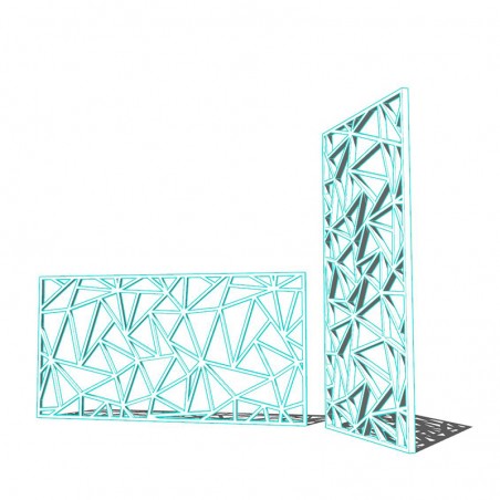 Claustra Triangle panneau décoratif ajouré sur mesure pour clôture extérieur en PVC ou Dibond ou cloison intérieure en bois