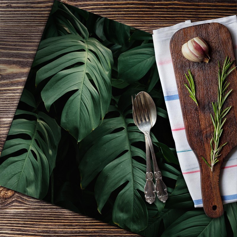 Set de Table imprimé motifs Feuilles décoration maison salle à manger et cuisine