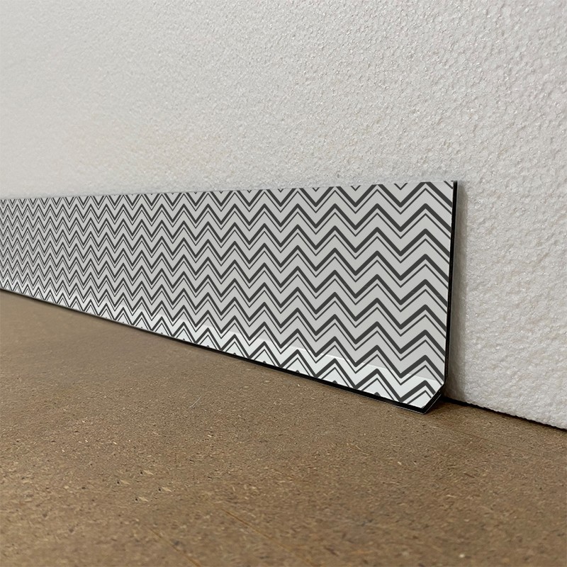 Plinthes déco intérieur maison dibond motifs Chevrons