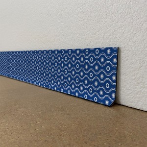 Plinthes déco intérieur maison dibond motifs Bleu Vague