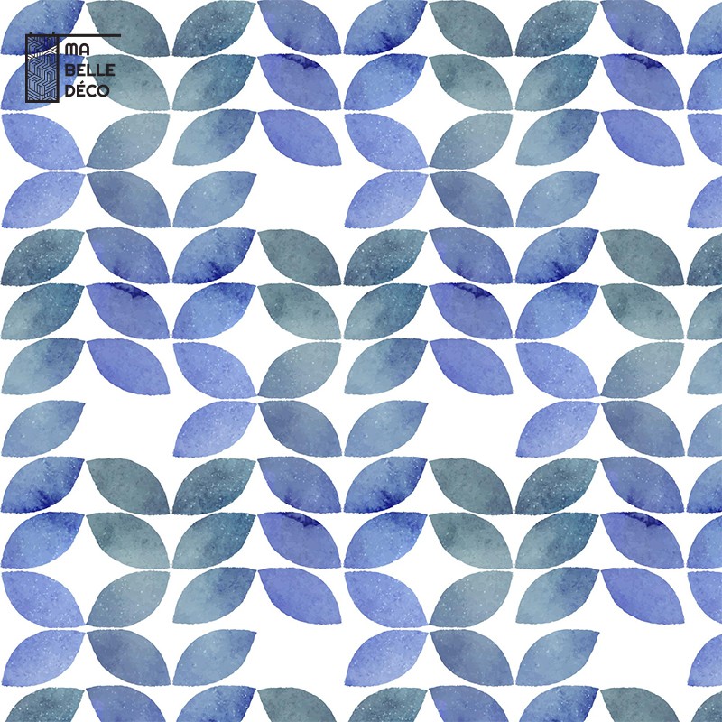 Visuel des 6 dessous de verre Feuilles abstraites aquarelle