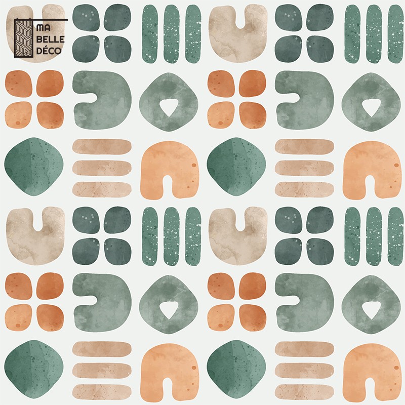 Visuel Set de Table Formes abstraites et arrondies